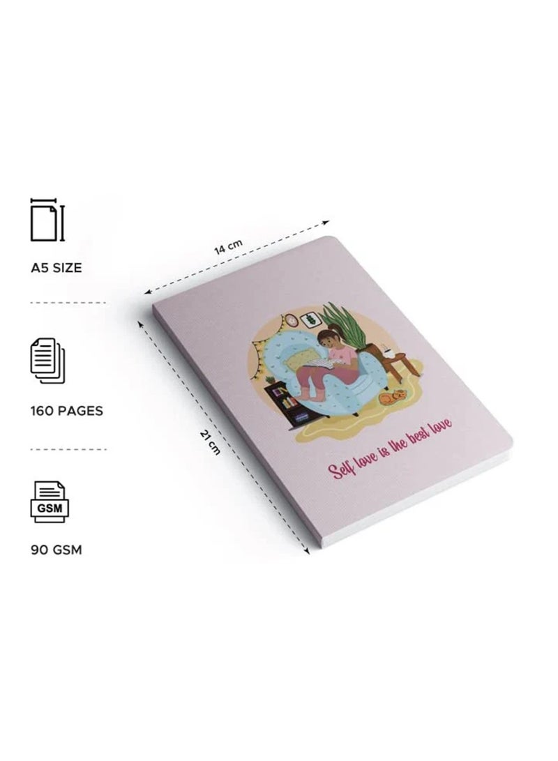FACTOR NOTES A5 Size Softbound Ruled Journal Notebook 90gsm Thickness 160 Pages - Image 2